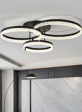 意式轻极简圆环客灯高创意大气现代级感护眼大厅厅8116吸奢顶灯具