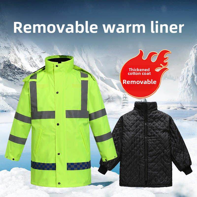 冬反光棉雨水衣及雨裤交通务高速救援嘉代和保暖骑行防羊毛季衬里