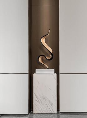 酒店板样间创意抽象雕工塑摆MM-PMBJ-件售楼处雕大厅楼梯口玄关木