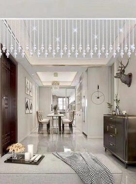 晶珠帘门帘隔断帘玄关成客厅NZE品过挂道卧室卫生间免打孔子帘水