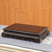 红木雕刻艺礼C01品摆饰佛像摆件实木长正方座形花瓶工石盆景香炉