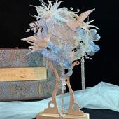 新娘结婚扇手工dy材料包新婚i礼物KTB重工高婚级喜扇成团品扇中式