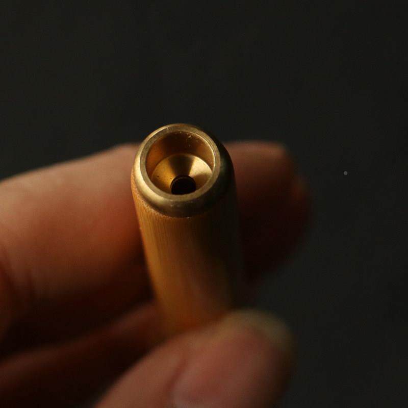 滤手工制天然实心竹小HPM烟嘴竹制老玉竹纯把玩烟具不带过无作漆