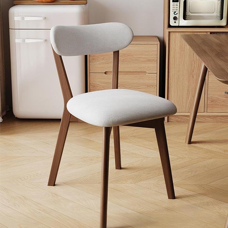 实木餐椅家用轻奢餐桌椅洽谈书桌椅中古风茶椅餐厅胡桃木gω