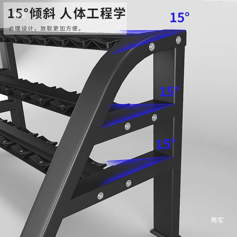 哑铃架子商用品质家用六对装十对装双层哑铃收纳架三层放置架套装