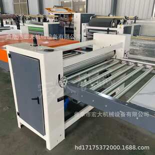 自动断膜 双面钢塑铝塑板保护膜覆膜机 单双面白胶涂胶机