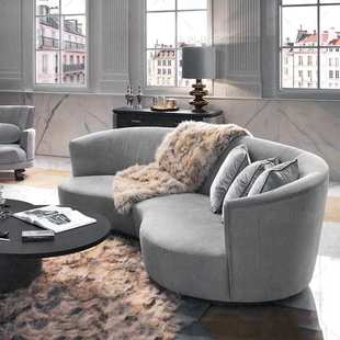 轻奢弧形沙发异形组合法式 设计师酒店公寓别墅客厅展厅样板间沙发