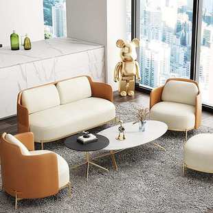 现代轻奢沙发椅酒店大厅售楼处展厅4s接待区公司茶水间单人休闲椅