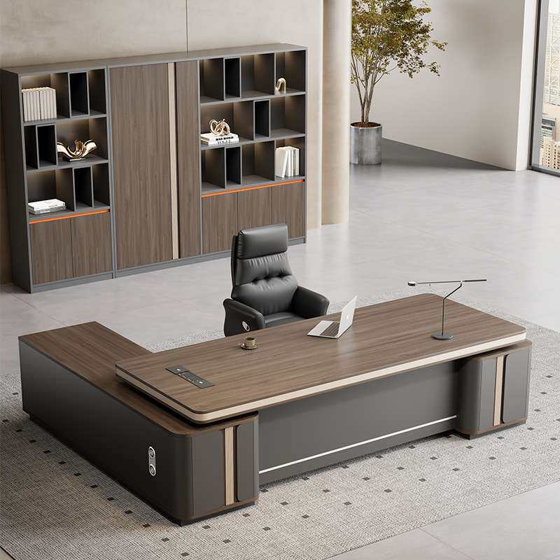 轻奢办公桌老板桌椅组合小型简约现代总裁班台主管经理桌办公家具