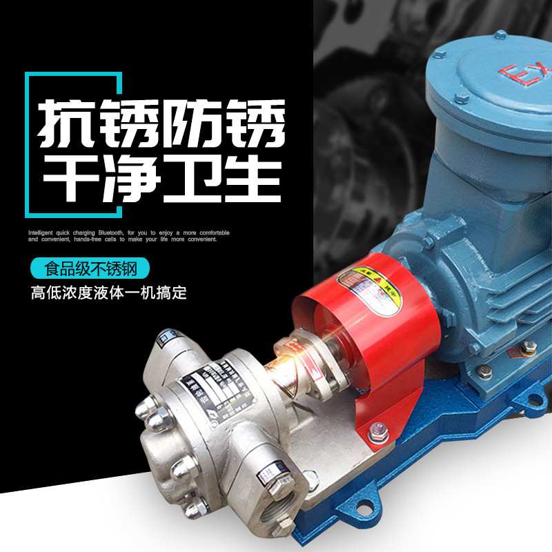 KCB齿轮泵不锈钢304食品级抽油泵单相220V自吸油泵三相380V耐高温