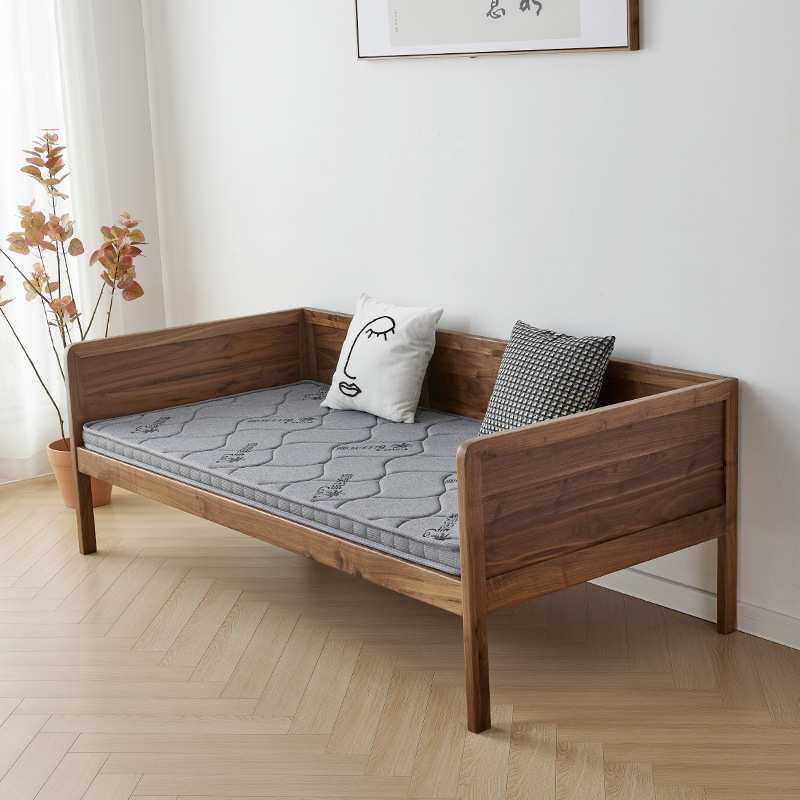 新中式黑胡桃木罗汉床全实木小户型沙发现代简约轻奢型极简禅意床