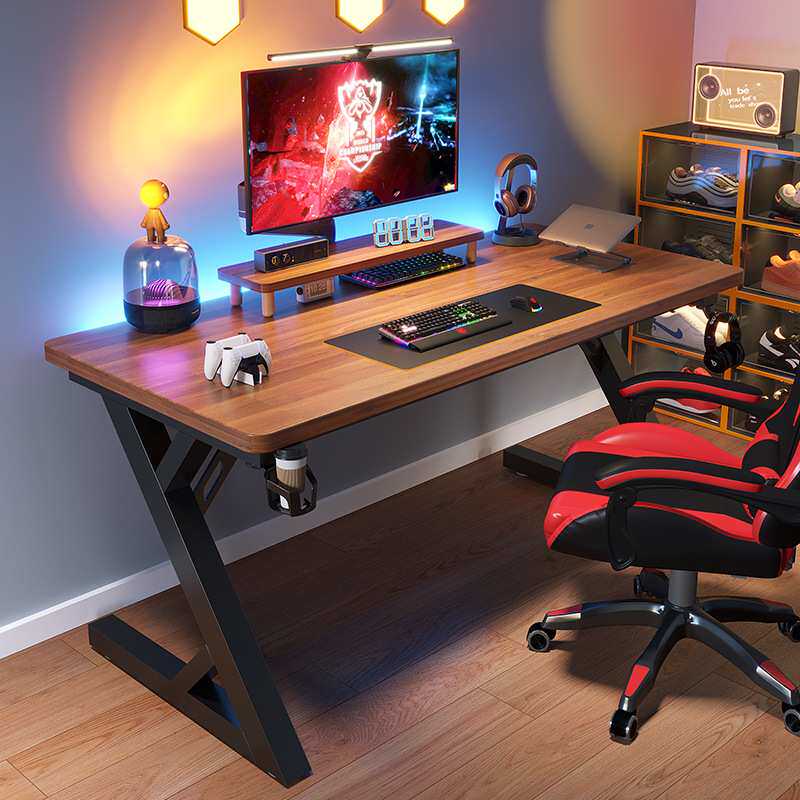 简约现代电脑桌台式桌办公桌家用加厚桌子卧室简易电竞桌学生书桌