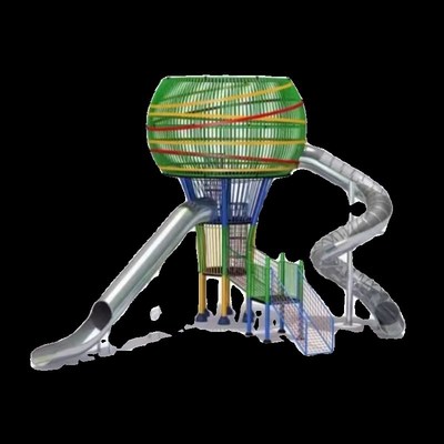 大型户外不锈钢滑梯定制儿童游乐场幼儿园小区无动力攀爬非标设备