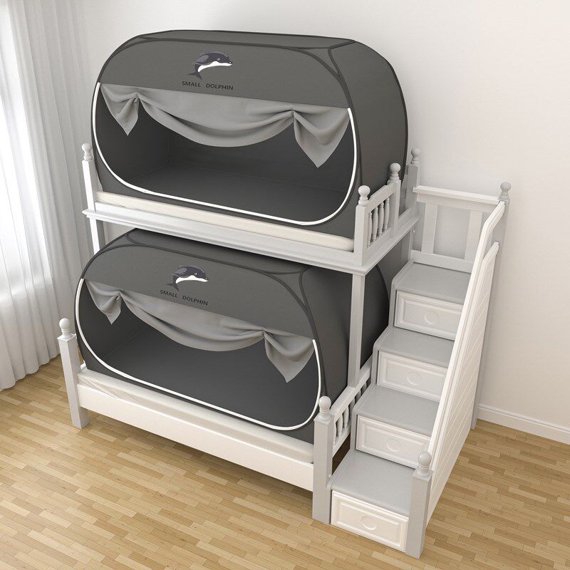 蚊帐床帘一体式免安装蒙古包学生宿舍单人子母床上下铺床幔遮光布