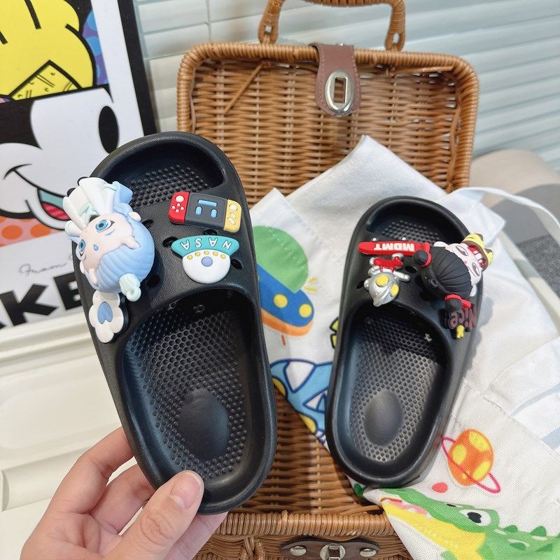 男童黑色拖鞋夏天防滑儿童哪咤敖丙鞋子熬丙傲丙嗷丙一字拖哪托夏