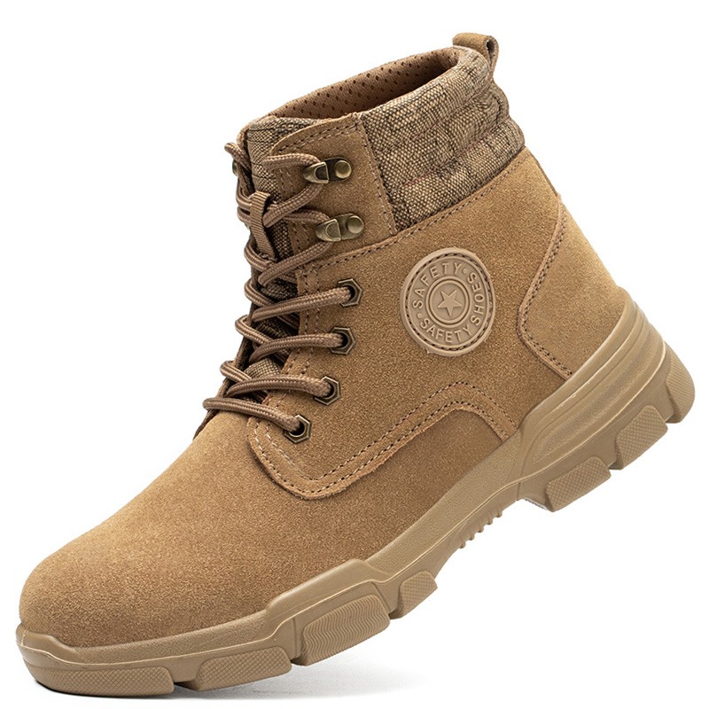 劳保鞋男款防砸钢包头防刺穿冬季高帮老保钢板四季棉鞋电焊工作鞋