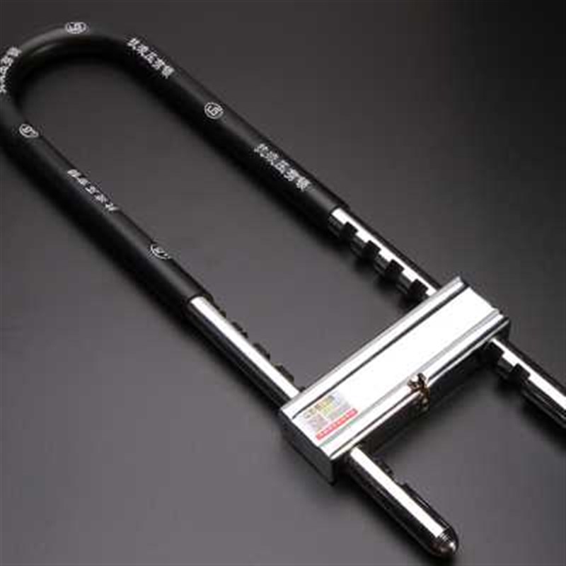 玻璃门锁双门店铺商铺推拉双开门锁具不锈钢u型锁插锁大门锁长锁