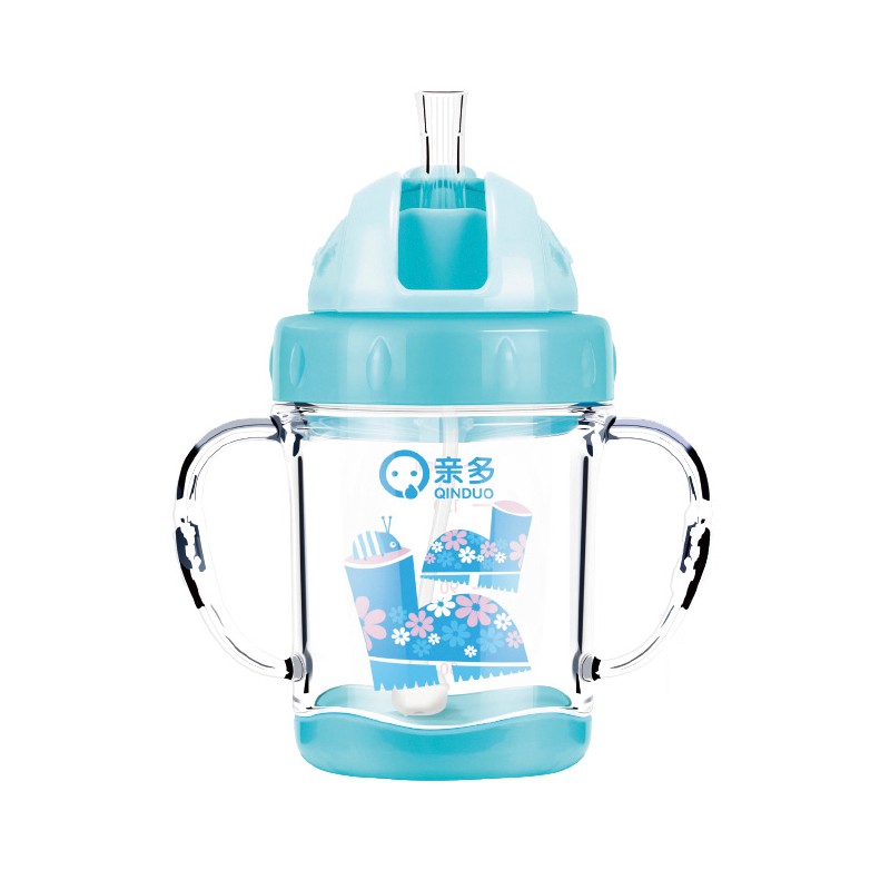 亲多儿童水杯吸管杯宝宝学饮杯防漏防摔重力球婴儿喝水杯小孩水壶