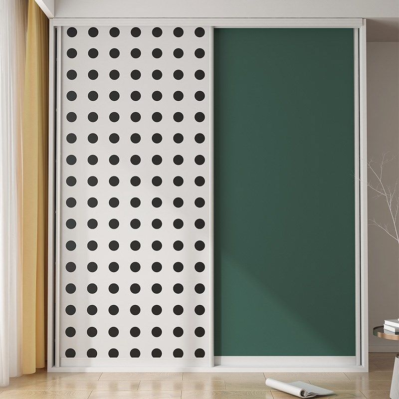 现代简约波点推拉门翻新贴移门玻璃门改造自粘贴纸柜子门贴膜改色