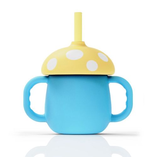 儿童吸管水杯g 防漏防摔婴幼儿硅胶学饮杯 宝宝水杯训练吸水杯