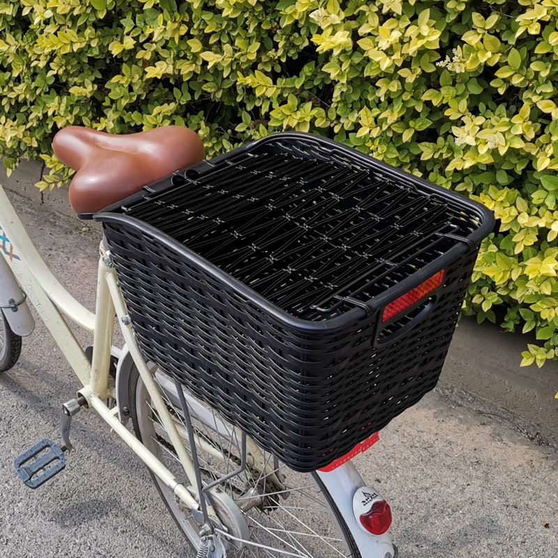 自行车后车筐登山车后座架筐配件购物筐车框车篮子学生放书包单车