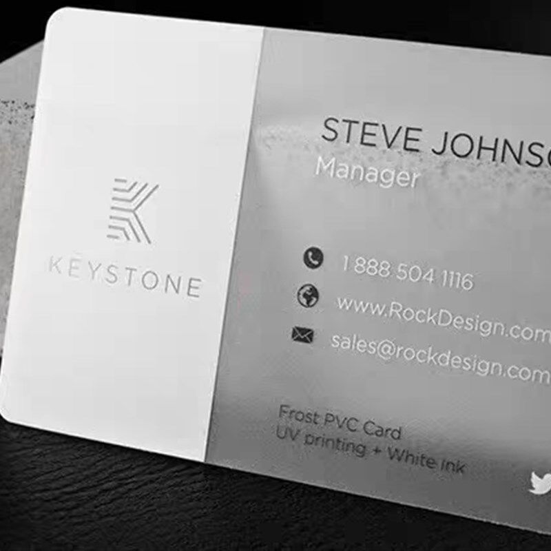 透明PVC名片印刷免费设计制作订做科技精N致律师工程科技装修包邮