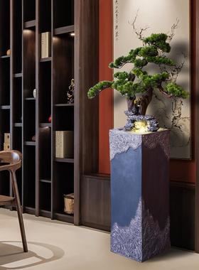 摆大型地落新-820中式客玄关流水件轻奢装饰喷泉假山水景迎厅客松