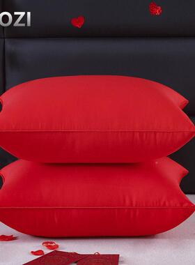 6软糯红色抱枕芯结婚靠*垫芯0*60方垫加大靠VAB枕608一对婚庆床0