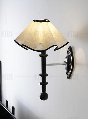 法式赫本卧室床头灯设计师复古过道走客厅背景墙壁廊花风瓣93928