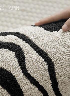 澜品水墨闻『』国潮墨吊YZ240116穗抱厅枕客中式黑白靠枕靠包沙发