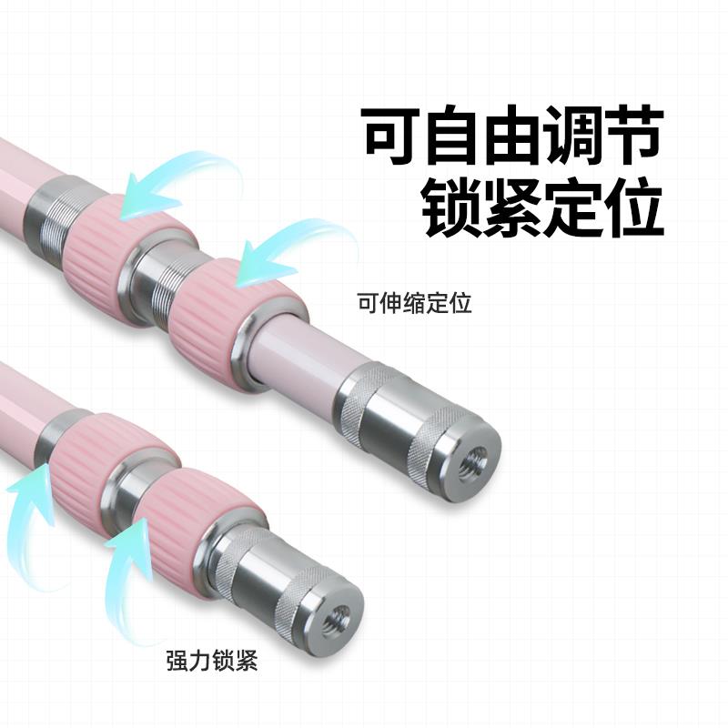 清月二代湖库2024002版碳素抄网硬网杆超轻物大抄柄竿捞鱼伸缩定