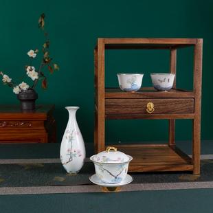 高淳陶瓷春中式 茶杯功茶具夫套 备宫廷国潮骨茶春华茶备瓷茶具套装