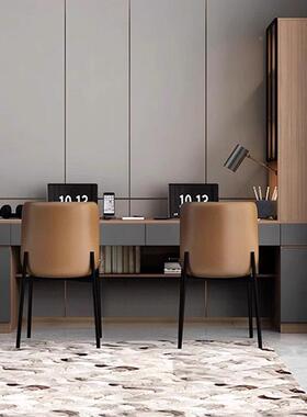 书书柜一体书家用学习桌桌人现代简约实木轻36208桌奢双办公桌电