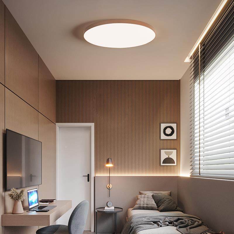 元灯月护灯眼吸顶卧室灯超薄窄元月边现代简书房客卧儿童房约灯