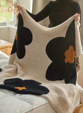 ns风毛绒毯子太阳花午毯人毛毯盖睡毯办公室沙THZ发毯空调单毯冬i