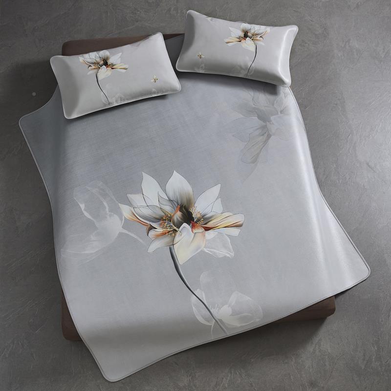 202彩绘4新款山峡牛皮凉席彩绘真皮床垫1.席8三件牛套头层水皮软