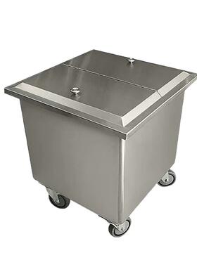 移工程特厚不锈钢面PEY粉存车商用大米储箱米粉桶储米罐厨房可动