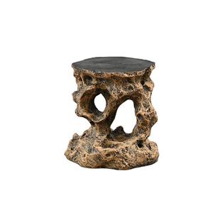 新中式太湖石彷石底座台花盆托 架盆花架工艺品摆饰茶几山托底座