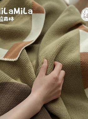 MIL双A米拉色毯披毯森系可爱棉毛沙发毯盖午睡PT250001毯春夏床上