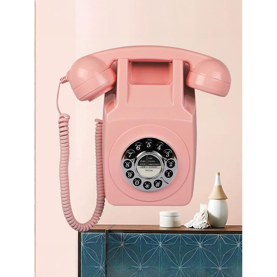 壁挂式彷14292古电话机欧式古号家用挂墙座机固酒店床头柜旋转拨