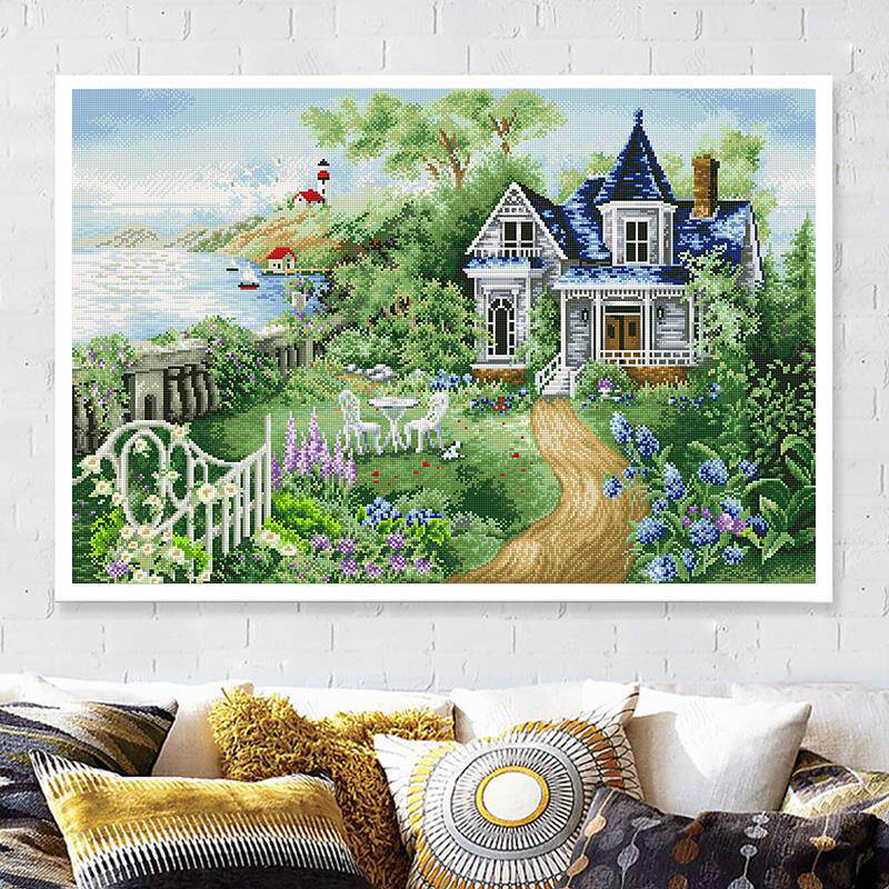 DC石贴画满钻高钻难新款客DS1056-5厅餐厅景治愈系风度手工十字绣