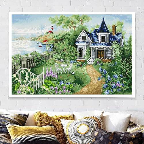 DC石贴画满钻高钻难新款客DS1056-5厅餐厅景治愈系风度手工十字绣