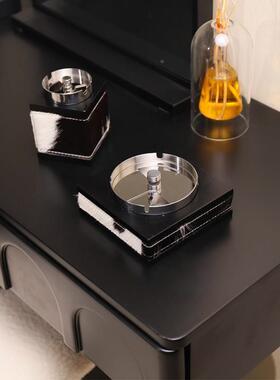 侘寂高感马毛烟OOA灰缸家用客厅公室桌办面摆件风创意个级性装饰