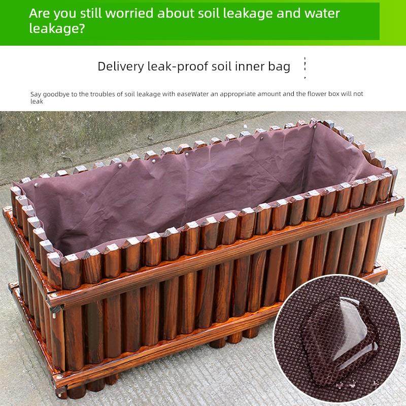 防腐木花户外庭实院阳台种菜盆长箱WAC方形植箱露台木花盆种大号