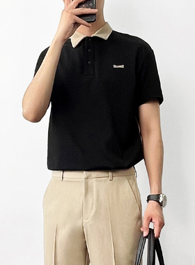 休闲衫男短袖时尚套装搭配九分裤小西裤高级感T恤上衣裤子两件套