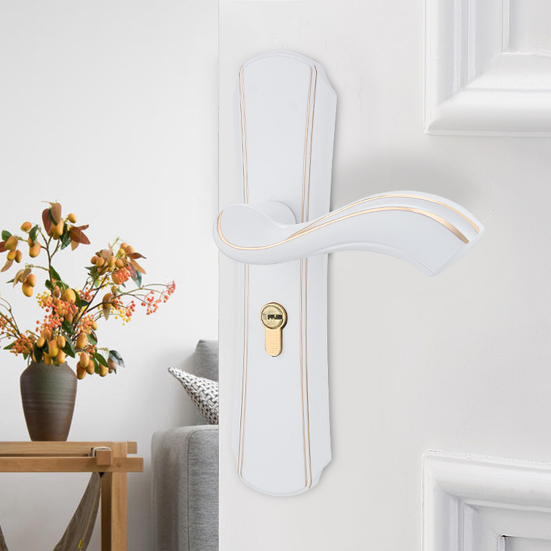 室内门锁家用锁具实木简约卧室门锁房间静音欧式通用型磁吸门把手