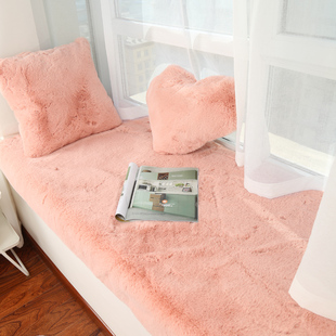 仿兔毛飘窗垫窗台垫毛毛垫短毛阳台地毯榻榻米垫子冬季加厚可定制