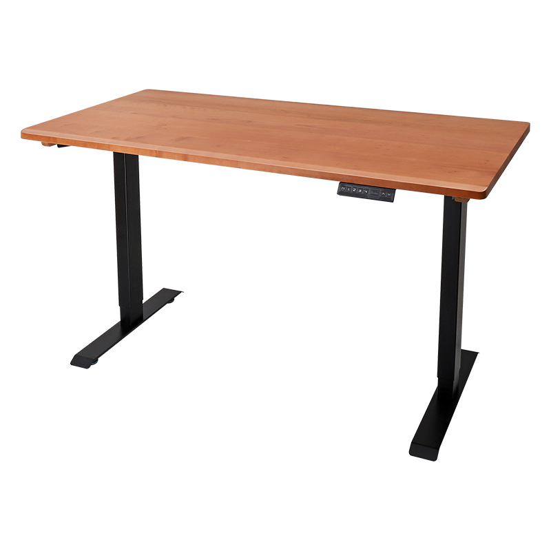 北美樱桃木智能电动升降台式电脑桌儿童家用学习站立办公电竞实木