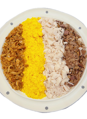 新品狗狗零食猫咪冻干鸡肉蛋黄三文鱼牛肝碎狗粮猫粮伴侣美毛营养