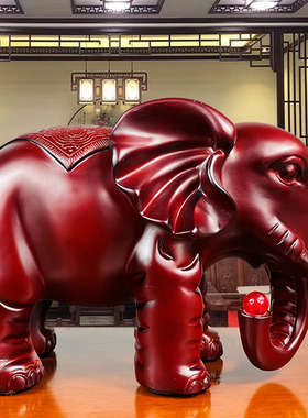 大象摆件一对招财开业礼品客厅玄关电视酒柜办公室乔迁装饰工艺品